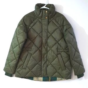 Barbour Women's Hoxa Quilted Waterproof Coat Olive Size US 8 UK 12